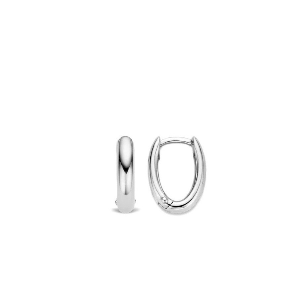 TI SENTO Milano Small Oval Hoop Earrings 11mm 925 Sterling Silver